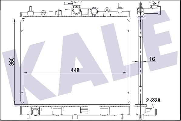 KALE OTO RADYATÖR 350995 - Radiator, engine cooling autospares.lv