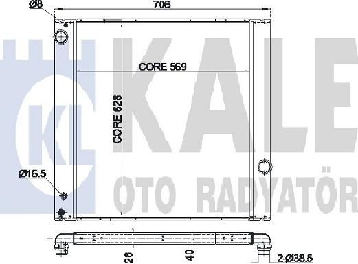 KALE OTO RADYATÖR 350900 - Radiator, engine cooling autospares.lv