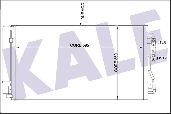 KALE OTO RADYATÖR 350530 - Condenser, air conditioning autospares.lv