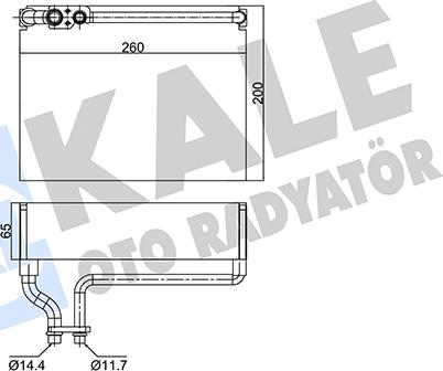 KALE OTO RADYATÖR 350055 - Evaporator, air conditioning autospares.lv