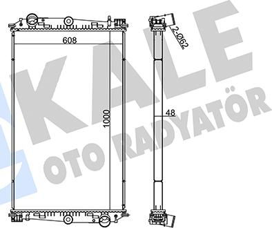 KALE OTO RADYATÖR 350215 - Radiator, engine cooling autospares.lv