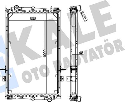 KALE OTO RADYATÖR 350220 - Radiator, engine cooling autospares.lv