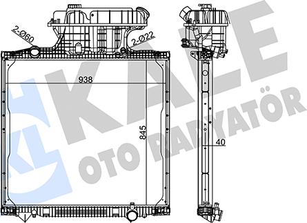 KALE OTO RADYATÖR 350270 - Radiator, engine cooling autospares.lv