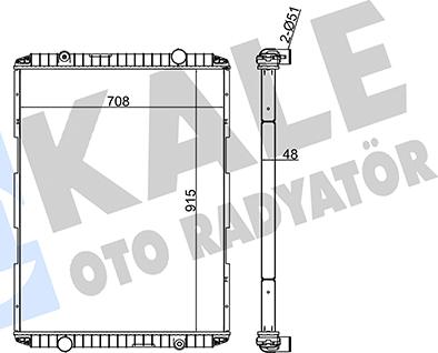 KALE OTO RADYATÖR 350750 - Radiator, engine cooling autospares.lv