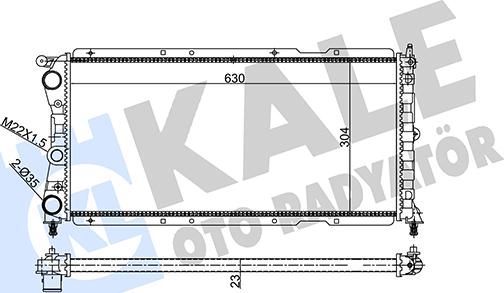 KALE OTO RADYATÖR 351940 - Radiator, engine cooling autospares.lv