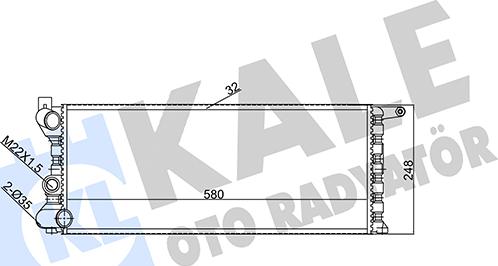 KALE OTO RADYATÖR 351910 - Radiator, engine cooling autospares.lv