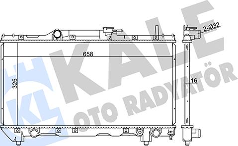 KALE OTO RADYATÖR 351920 - Radiator, engine cooling autospares.lv