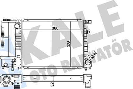 KALE OTO RADYATÖR 351970 - Radiator, engine cooling autospares.lv