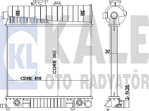 KALE OTO RADYATÖR 351400 - Radiator, engine cooling autospares.lv