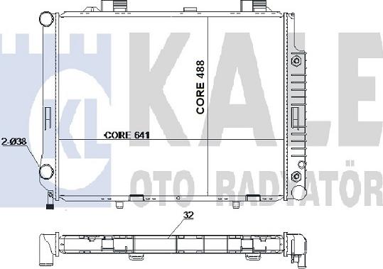 KALE OTO RADYATÖR 351600 - Radiator, engine cooling autospares.lv