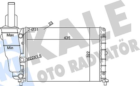 KALE OTO RADYATÖR 351840 - Radiator, engine cooling autospares.lv