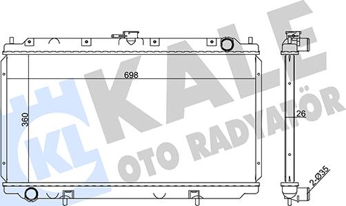 KALE OTO RADYATÖR 351860 - Radiator, engine cooling autospares.lv