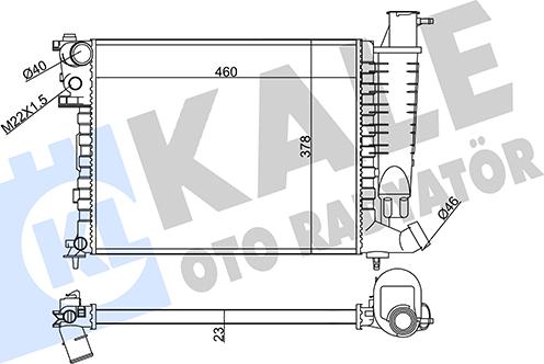 KALE OTO RADYATÖR 351815 - Radiator, engine cooling autospares.lv