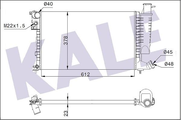 KALE OTO RADYATÖR 351810 - Radiator, engine cooling autospares.lv