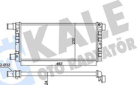 KALE OTO RADYATÖR 351835 - Radiator, engine cooling autospares.lv