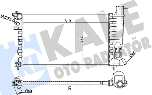 KALE OTO RADYATÖR 351820 - Radiator, engine cooling autospares.lv