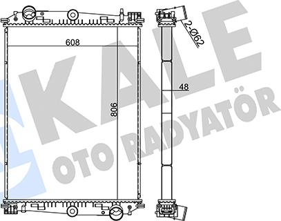 KALE OTO RADYATÖR 351365 - Radiator, engine cooling autospares.lv