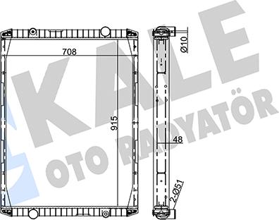 KALE OTO RADYATÖR 351360 - Radiator, engine cooling autospares.lv