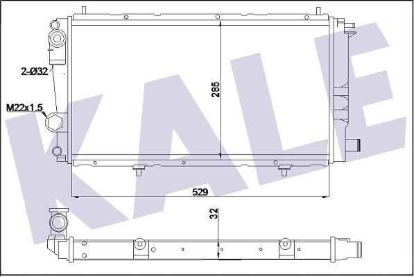 KALE OTO RADYATÖR 351795 - Radiator, engine cooling autospares.lv