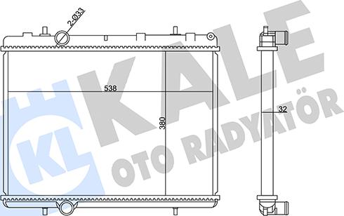 KALE OTO RADYATÖR 358990 - Radiator, engine cooling autospares.lv