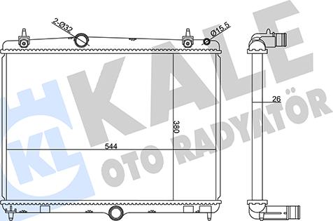 KALE OTO RADYATÖR 358960 - Radiator, engine cooling autospares.lv