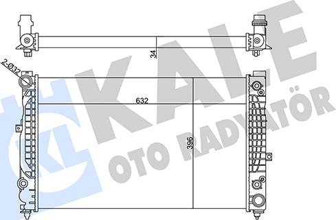 KALE OTO RADYATÖR 358975 - Radiator, engine cooling autospares.lv