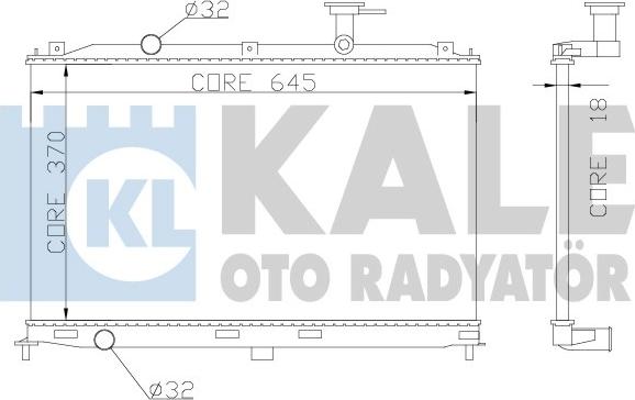 KALE OTO RADYATÖR 358000 - Radiator, engine cooling autospares.lv