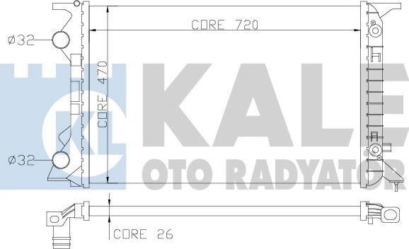 KALE OTO RADYATÖR 353400 - Radiator, engine cooling autospares.lv