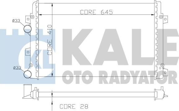 KALE OTO RADYATÖR 353500 - Radiator, engine cooling autospares.lv