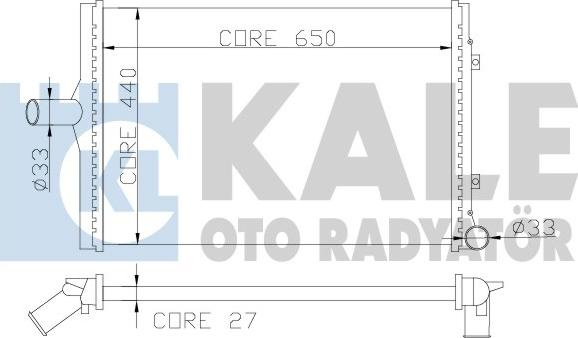 KALE OTO RADYATÖR 353000 - Radiator, engine cooling autospares.lv