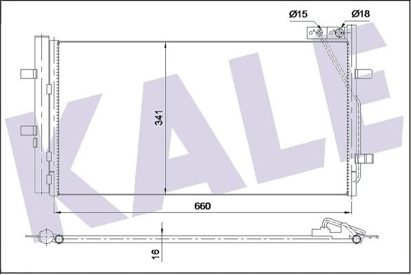 KALE OTO RADYATÖR 353085 - Condenser, air conditioning autospares.lv