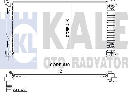 KALE OTO RADYATÖR 352900 - Radiator, engine cooling autospares.lv