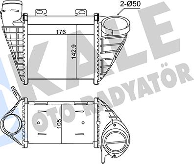 KALE OTO RADYATÖR 352460 - Intercooler, charger autospares.lv