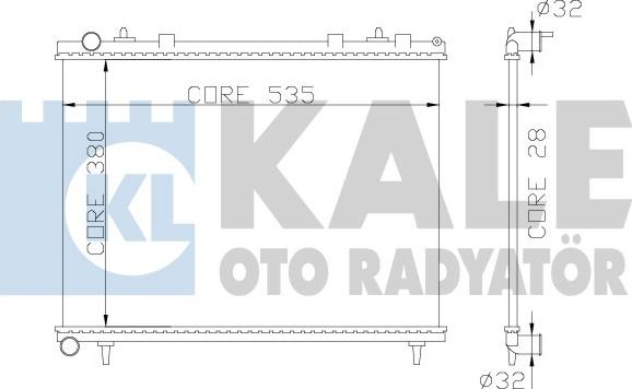 KALE OTO RADYATÖR 352400 - Radiator, engine cooling autospares.lv