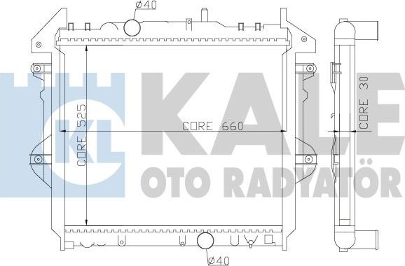 KALE OTO RADYATÖR 352600 - Radiator, engine cooling autospares.lv