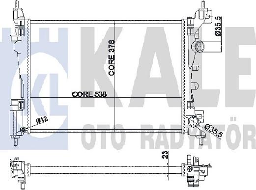 KALE OTO RADYATÖR 352100 - Radiator, engine cooling autospares.lv