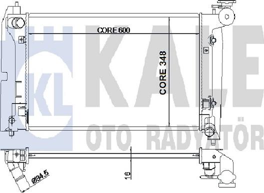 KALE OTO RADYATÖR 352700 - Radiator, engine cooling autospares.lv