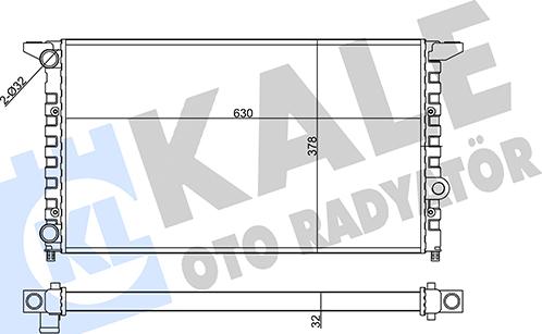 KALE OTO RADYATÖR 357050 - Radiator, engine cooling autospares.lv