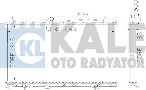 KALE OTO RADYATÖR 369000 - Radiator, engine cooling autospares.lv