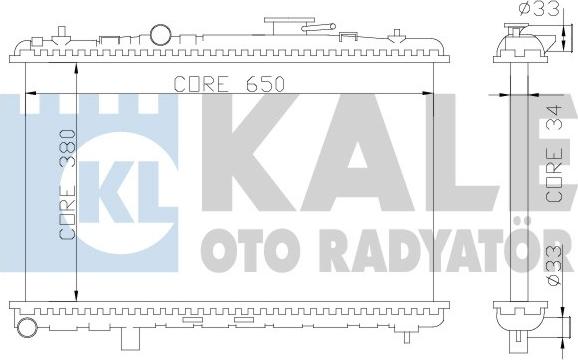 KALE OTO RADYATÖR 369200 - Radiator, engine cooling autospares.lv