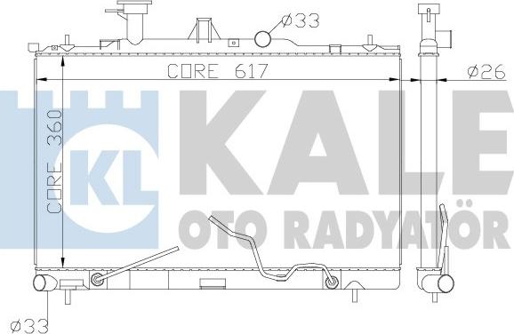 KALE OTO RADYATÖR 369700 - Radiator, engine cooling autospares.lv