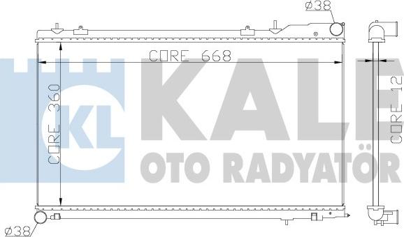 KALE OTO RADYATÖR 364900 - Radiator, engine cooling autospares.lv