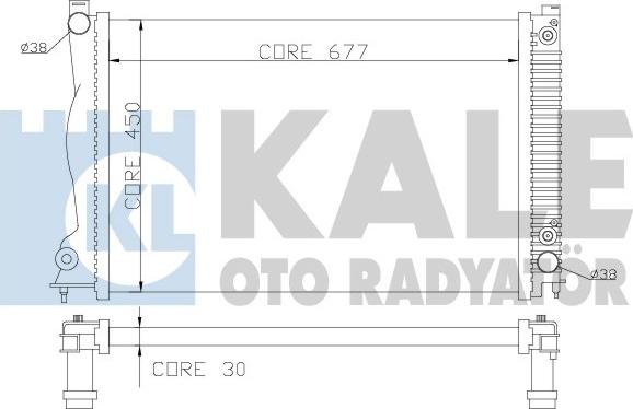 KALE OTO RADYATÖR 364600 - Radiator, engine cooling autospares.lv