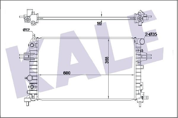 KALE OTO RADYATÖR 364200 - Radiator, engine cooling autospares.lv