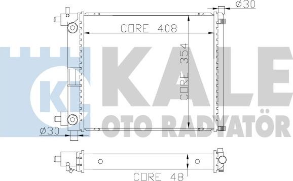 KALE OTO RADYATÖR 365900 - Radiator, engine cooling autospares.lv