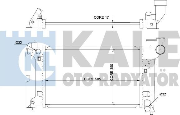 KALE OTO RADYATÖR 366900 - Radiator, engine cooling autospares.lv