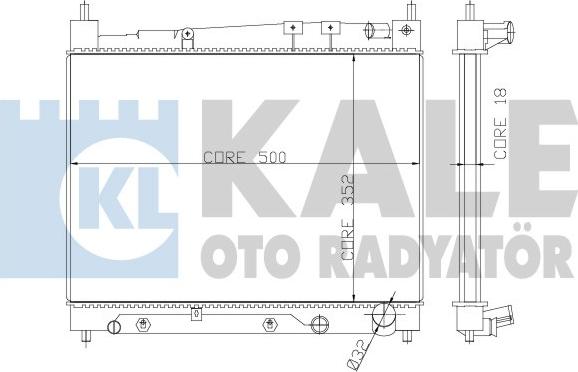 KALE OTO RADYATÖR 366000 - Radiator, engine cooling autospares.lv