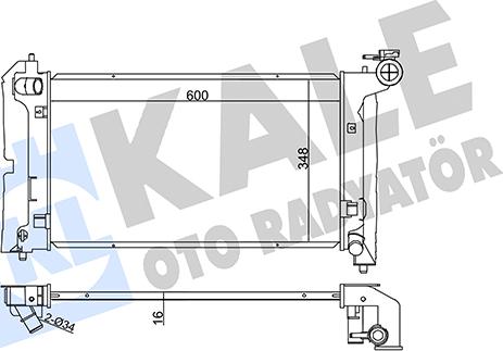 KALE OTO RADYATÖR 366200 - Radiator, engine cooling autospares.lv