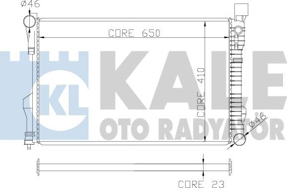 KALE OTO RADYATÖR 360600 - Radiator, engine cooling autospares.lv