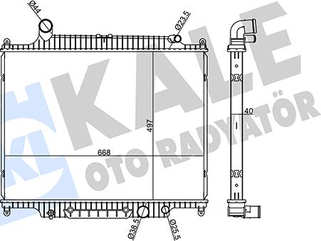 KALE OTO RADYATÖR 360170 - Radiator, engine cooling autospares.lv